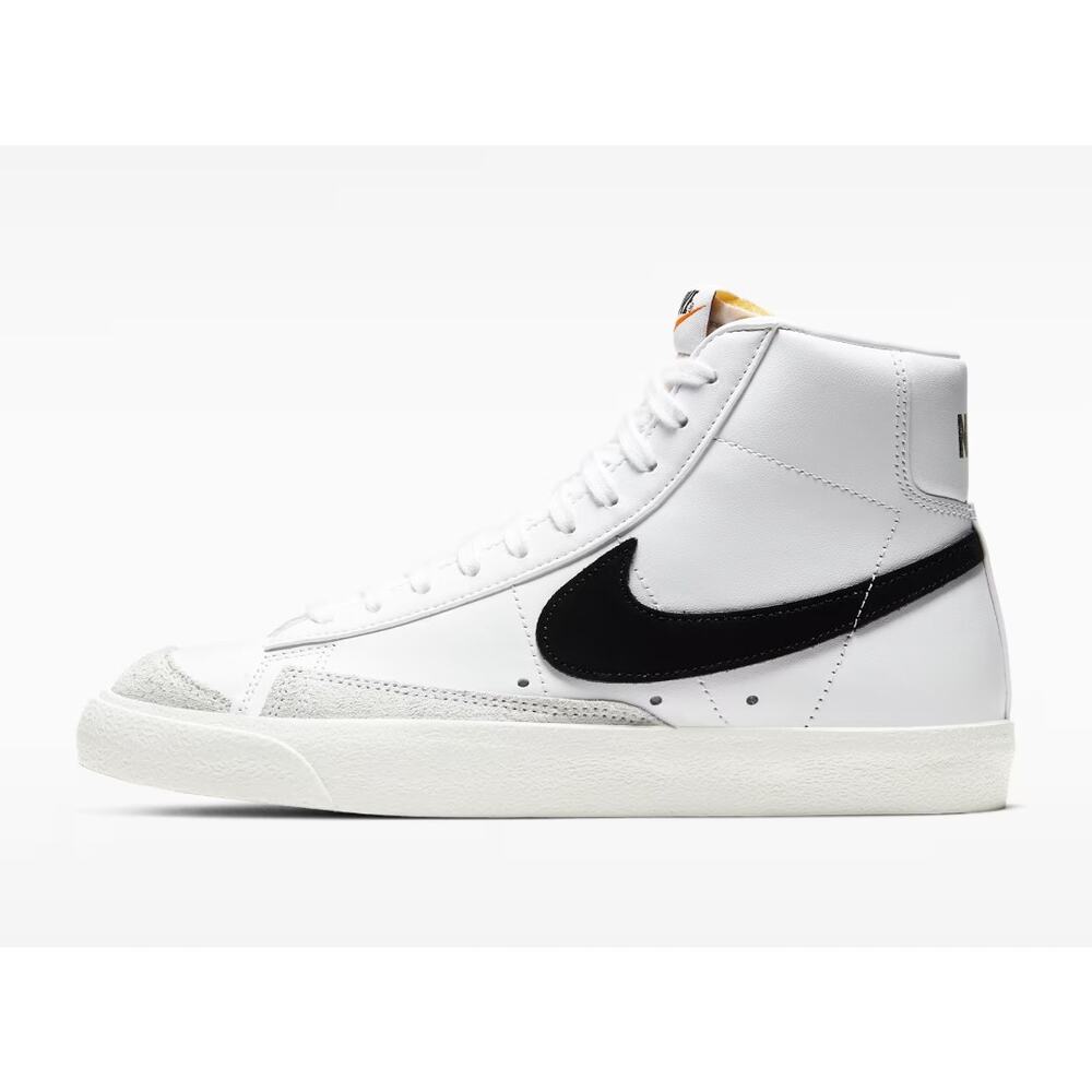 Nike Blazer Mid 77 Vintage Shoes Size 7 White Black High Top Sneakers Retro 70s